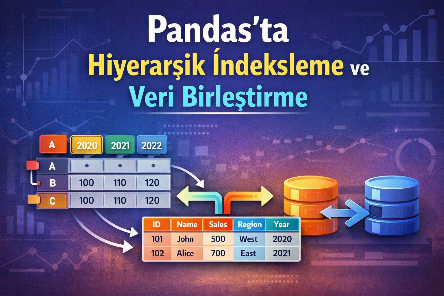Pandas’ta Hiyerarşik İndeksleme (MultiIndex) ve Veri Birleştirme