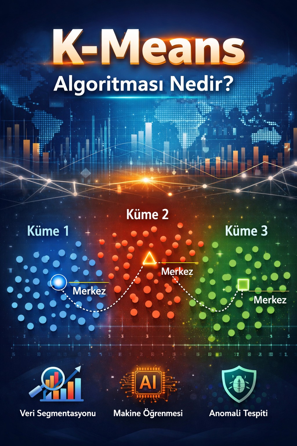 K-Means Algoritması: Verideki Gizli Desenleri Ortaya Çıkaran Güçlü Kümeleme Yöntemi